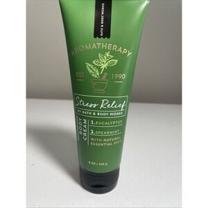 Bath & Body Works Aromatherapy Stress Relief Eucalyptus/Spearmint Body Cream NEW